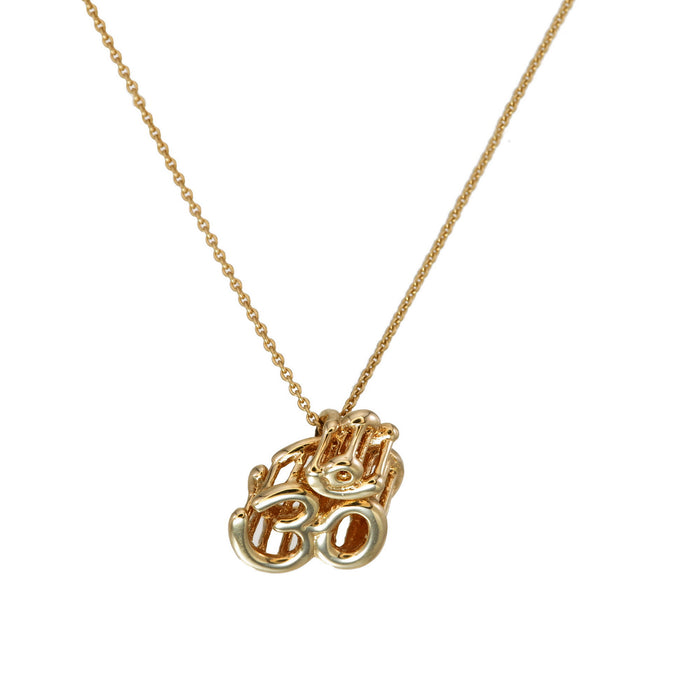 The Om symbol (ॐ) is a sacred spiritual icon in Hinduism, Buddhism, and JainismNecklace in 18K Yellow Gold